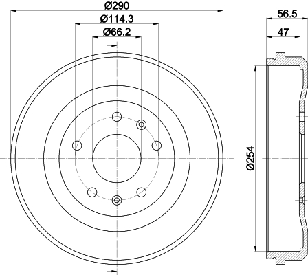 HELLA-PAGID Fékdob 8DT355300-901