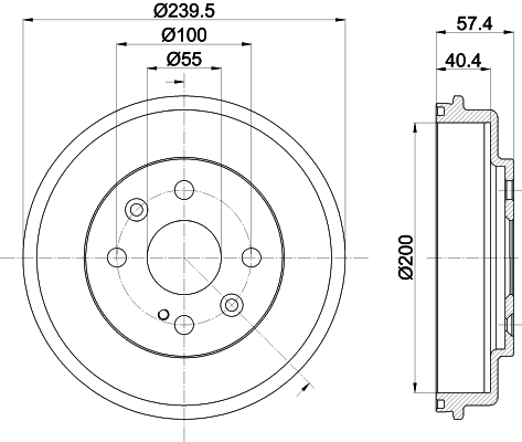 HELLA-PAGID Fékdob 8DT355302-491