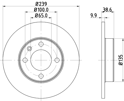 HELLA-PAGID Első féktárcsa 8DD355100-051