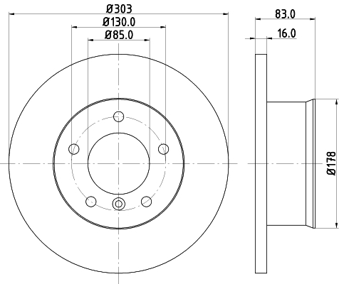 HELLA-PAGID Első féktárcsa 8DD355100-391