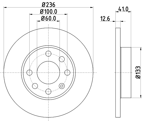 HELLA-PAGID Első féktárcsa 8DD355100-431