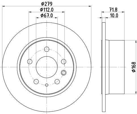 HELLA-PAGID Hátsó féktárcsa 8DD355100-991