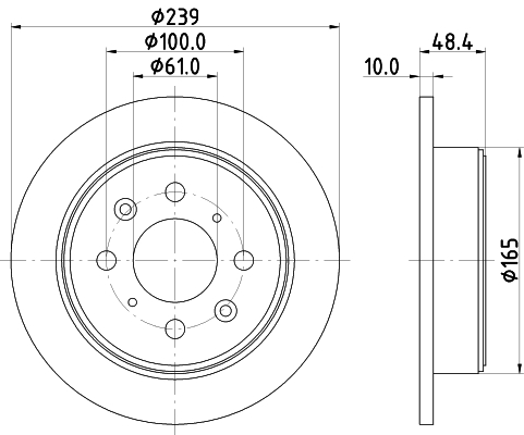 HELLA-PAGID Hátsó féktárcsa 8DD355103-111