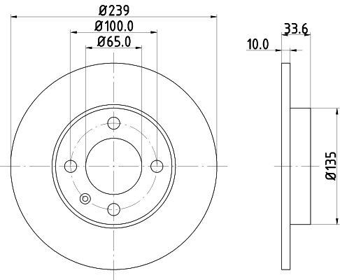 HELLA-PAGID Első féktárcsa 8DD355104-191