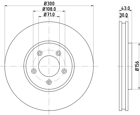 HELLA-PAGID Első féktárcsa 8DD355106-821