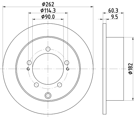 HELLA-PAGID Hátsó féktárcsa 8DD355112-941