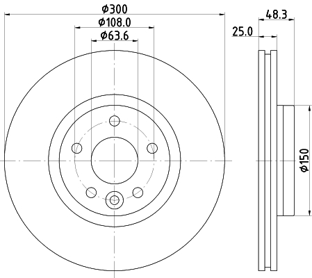 HELLA-PAGID Első féktárcsa 8DD355119-511