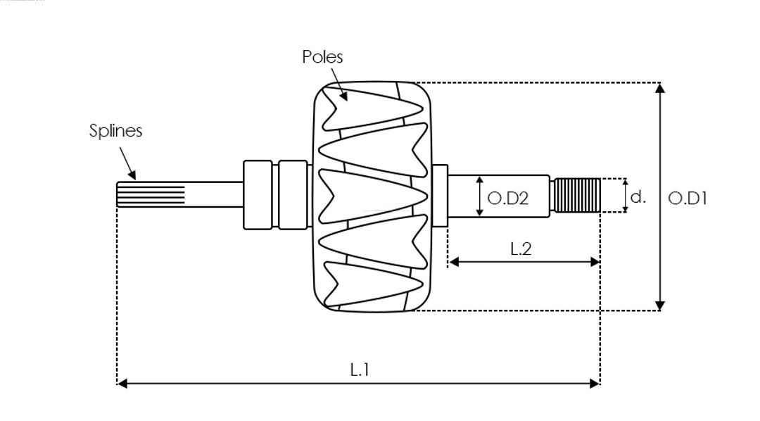 AS-PL Generátor forgórész AR0130SR_ASPL