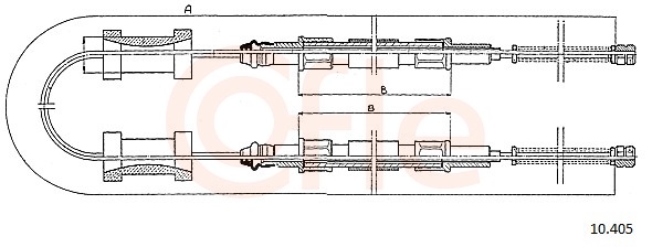 COFLE Kézifék bowden 10.405_COF