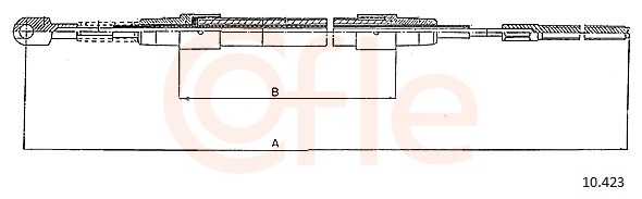 COFLE Kézifék bowden 10.423_COF