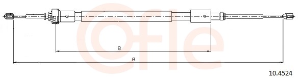 COFLE Kézifék bowden 10.4524_COF