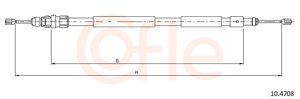 COFLE Kézifék bowden 10.4708_COF