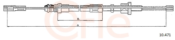 COFLE Kézifék bowden 10.471_COF