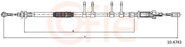 COFLE Kézifék bowden 10.4743_COF