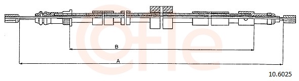 COFLE Kézifék bowden 10.6025_COF