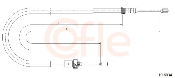 COFLE Kézifék bowden 10.6034_COF