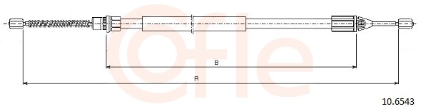 COFLE Kézifék bowden 10.6543_COF