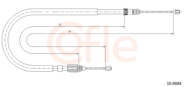 COFLE Kézifék bowden 10.6684_COF