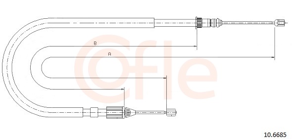 COFLE Kézifék bowden 10.6685_COF