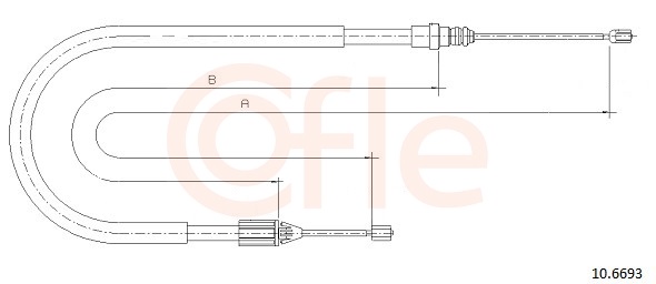 COFLE Kézifék bowden 10.6693_COF