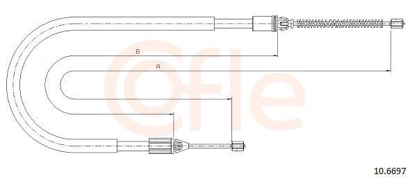 COFLE Kézifék bowden 10.6697_COF