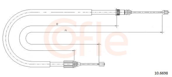 COFLE Kézifék bowden 10.6698_COF