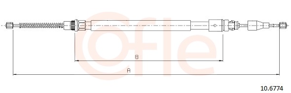 COFLE Kézifék bowden 10.6774_COF