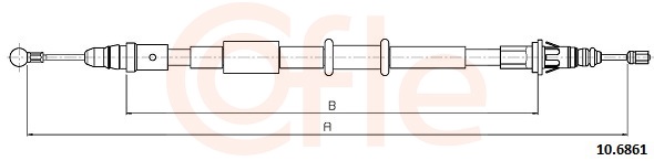 COFLE Kézifék bowden 10.6861_COF