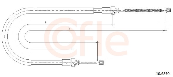 COFLE Kézifék bowden 10.6890_COF