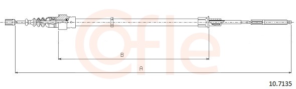 COFLE Kézifék bowden 10.7135_COF