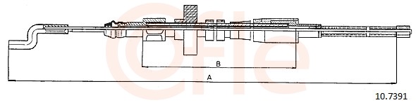 COFLE Kézifék bowden 10.7391_COF