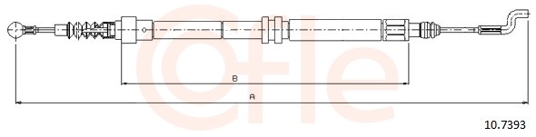 COFLE Kézifék bowden 10.7393_COF