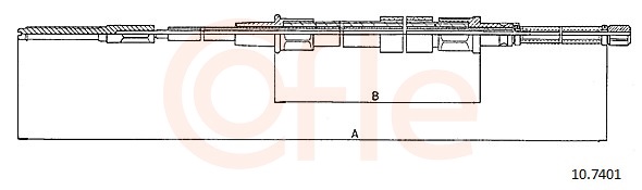 COFLE Kézifék bowden 10.7401_COF