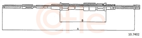 COFLE Kézifék bowden 10.7402_COF