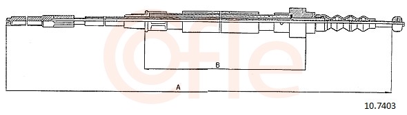 COFLE Kézifék bowden 10.7403_COF