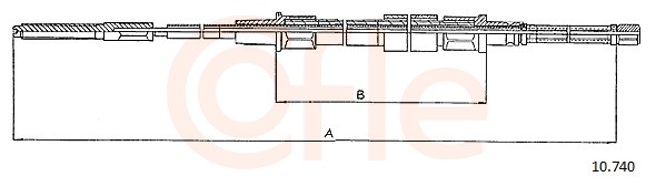 COFLE Kézifék bowden 10.740_COF