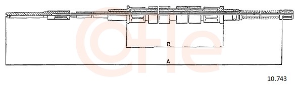 COFLE Kézifék bowden 10.743_COF