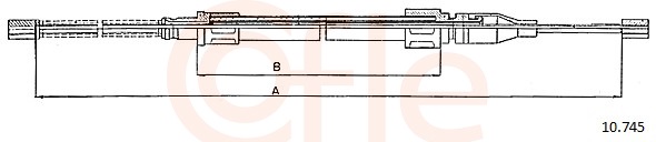 COFLE Kézifék bowden 10.745_COF