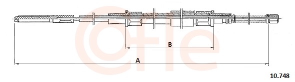 COFLE Kézifék bowden 10.748_COF