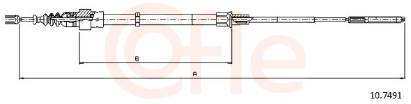 COFLE Kézifék bowden 10.7491_COF