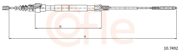 COFLE Kézifék bowden 10.7492_COF