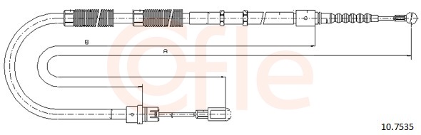 COFLE Kézifék bowden 10.7535_COF