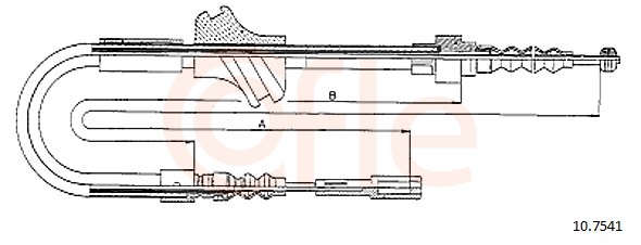 COFLE Kézifék bowden 10.7541_COF