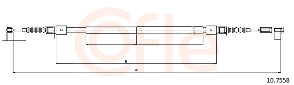 COFLE Kézifék bowden 10.7558_COF