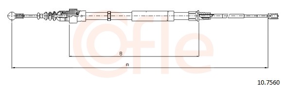 COFLE Kézifék bowden 10.7560_COF