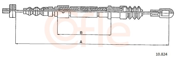 COFLE Kézifék bowden 10.824_COF