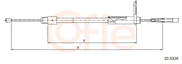 COFLE Kézifék bowden 10.9326_COF