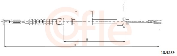 COFLE Kézifék bowden 10.9589_COF