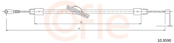 COFLE Kézifék bowden 10.9590_COF