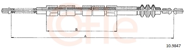 COFLE Kézifék bowden 10.9847_COF